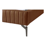 Gallo Vegan Leather Upholstered King Bed in Cognac