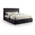 Adam Chenille Fabric Upholstered King Bed in Black