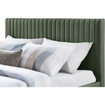 Gallo Vegan Leather Upholstered King Bed in Green