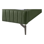 Gallo Vegan Leather Upholstered King Bed in Green