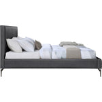 Gallo Vegan Leather Upholstered King Bed in Grey
