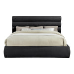 Adam Chenille Fabric Upholstered King Bed in Black