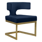 Alexandra Velvet Upholstered Dining Chair in Navy