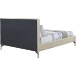 Gallo Vegan Leather Upholstered Queen Bed in Beige