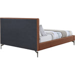 Gallo Vegan Leather Upholstered Queen Bed in Cognac
