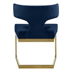 Alexandra Velvet Upholstered Dining Chair in Navy