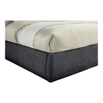 Adam Chenille Fabric Upholstered King Bed in Black