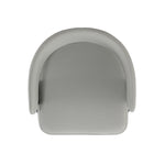 Luce Textured Vegan Leather Metal Dining Chair in Stone Gray