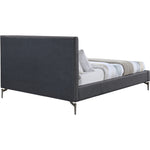 Gallo Vegan Leather Upholstered Queen Bed in Grey