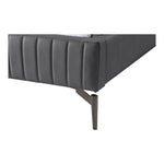 Gallo Vegan Leather Upholstered Queen Bed in Grey