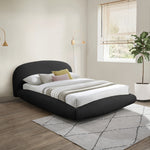 Genesis Teddy Fabric Upholstered Floating King Bed (3 Boxes) in Black