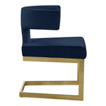 Alexandra Velvet Upholstered Dining Chair in Navy