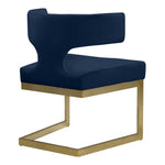 Alexandra Velvet Upholstered Dining Chair in Navy