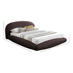 Genesis Teddy Fabric Upholstered Floating King Bed (3 Boxes) in Brown
