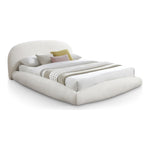 Genesis Teddy Fabric Upholstered Floating King Bed (3 Boxes) in Cream