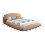 Genesis Teddy Fabric Upholstered Floating King Bed (3 Boxes) in Beige