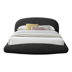 Genesis Teddy Fabric Upholstered Floating Queen Bed (3 Boxes) in Black