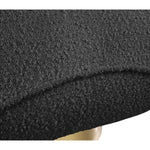 Geneva Boucle Fabric Upholstered Swivel Accent Chair in Black