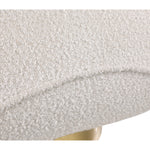 Geneva Boucle Fabric Upholstered Swivel Accent Chair in Cream