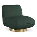 Geneva Boucle Fabric Upholstered Swivel Accent Chair in Green