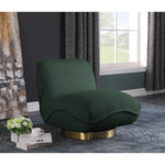 Geneva Boucle Fabric Upholstered Swivel Accent Chair in Green
