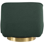 Geneva Boucle Fabric Upholstered Swivel Accent Chair in Green