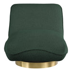 Geneva Boucle Fabric Upholstered Swivel Accent Chair in Green