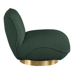Geneva Boucle Fabric Upholstered Swivel Accent Chair in Green