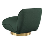 Geneva Boucle Fabric Upholstered Swivel Accent Chair in Green