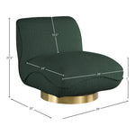 Geneva Boucle Fabric Upholstered Swivel Accent Chair in Green