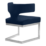 Alexandra Velvet Upholstered Dining Chair in Navy