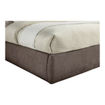 Adam Chenille Fabric Upholstered King Bed in Brown
