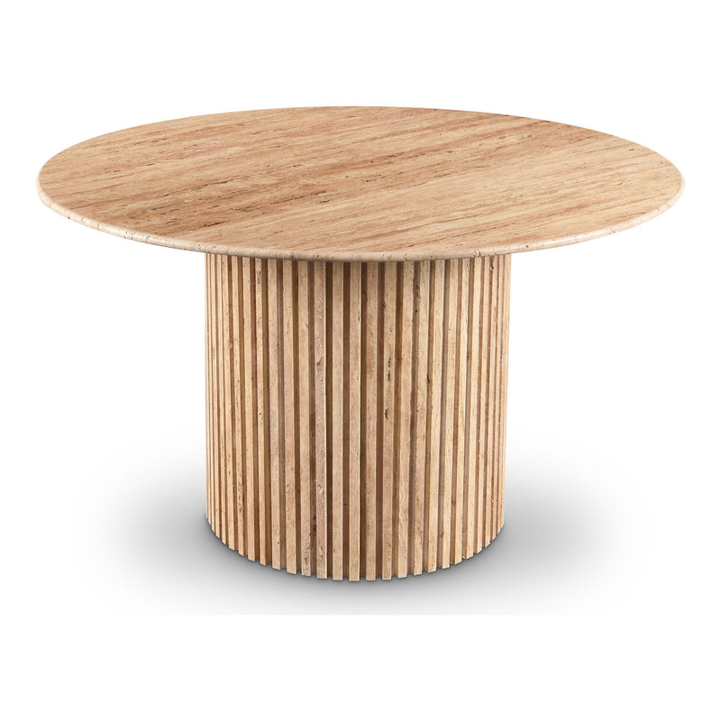 Genoa 48" Travertine Dining Table in Natural