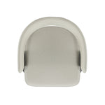 Luce Textured Vegan Leather Metal Dining Chair in Oatmeal
