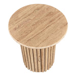 Genoa Travertine End Table in Natural