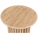 Genoa Travertine End Table in Natural