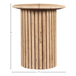 Genoa Travertine End Table in Natural