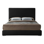 Geri Velvet Upholstered King Bed in Black