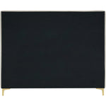 Geri Velvet Upholstered King Bed in Cream