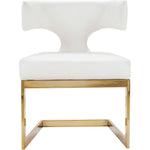 Alexandra Velvet Upholstered Dining Chair in White