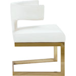 Alexandra Velvet Upholstered Dining Chair in White