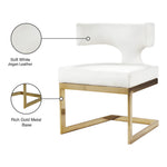 Alexandra Velvet Upholstered Dining Chair in White