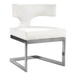 Alexandra Velvet Upholstered Dining Chair in White