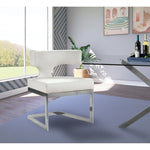 Alexandra Velvet Upholstered Dining Chair in White