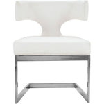 Alexandra Velvet Upholstered Dining Chair in White
