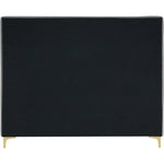 Geri Velvet Upholstered Queen Bed in Grey