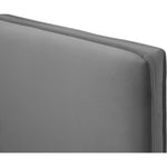 Geri Velvet Upholstered Queen Bed in Grey