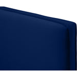 Geri Velvet Upholstered Queen Bed in Navy