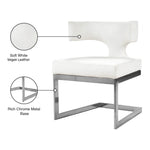 Alexandra Velvet Upholstered Dining Chair in White