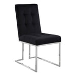 Alexis Velvet Upholstered Dining Chair in Black